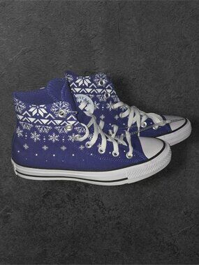 NWT Converse Chuck Taylor All Star Snowflake Print High Top Sneakers